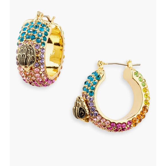 Kurt Geiger Jewelry - Kurt Geiger Eagle Crystal Pavé Hoop Earrings